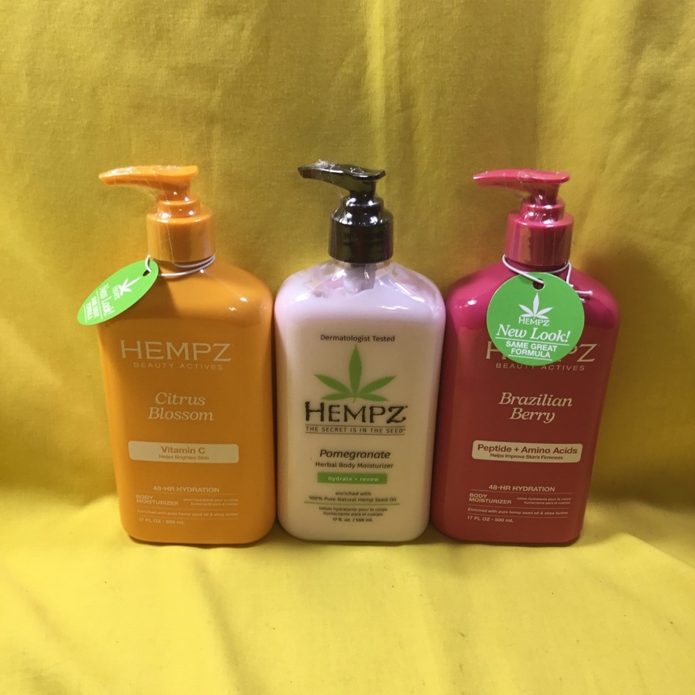 Hempz Moisturizing Body Lotions Trio - Citrus Blossom, pomegranate, Braz berry